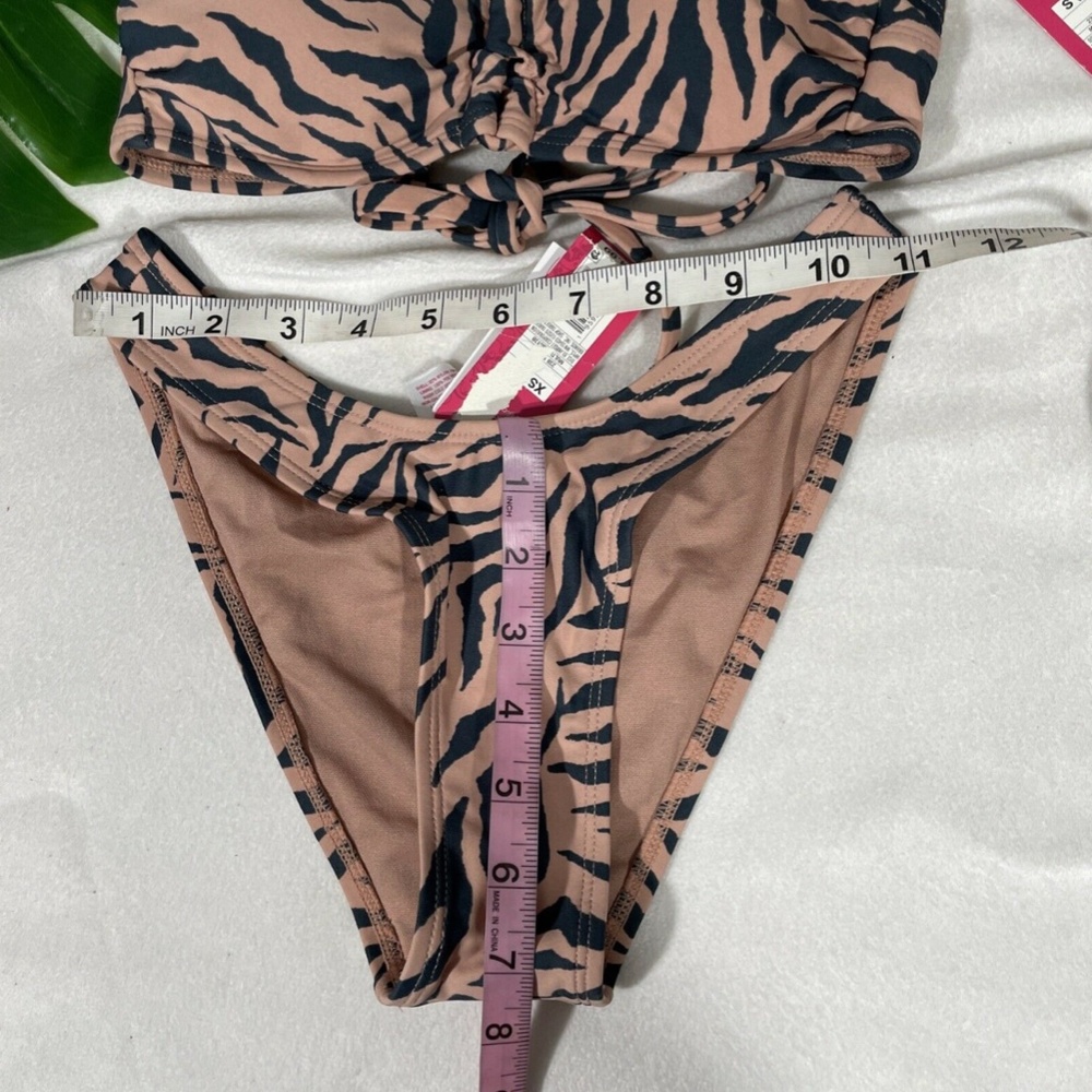 NWT Xhilaration Lace-Up Bralette Top ( Small ) Cheeky Bikini Bottom ( XS ) - Picture 5 of 12
